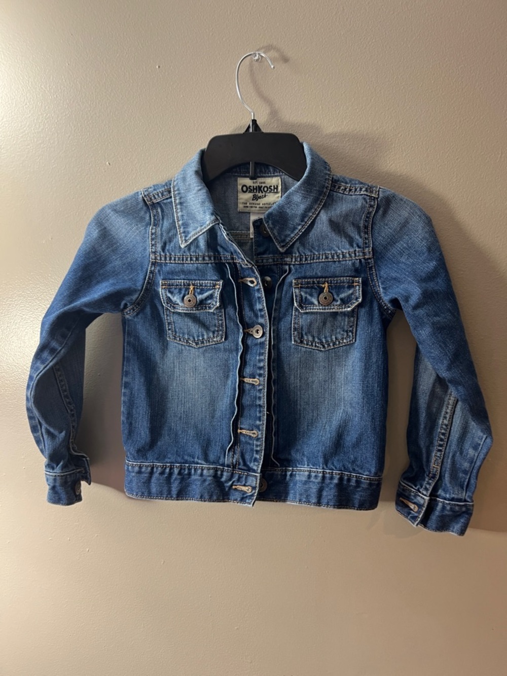 OshKosh B'gosh Classic Kids Denim Jacket in Blue Wash - Picture 3 of 6